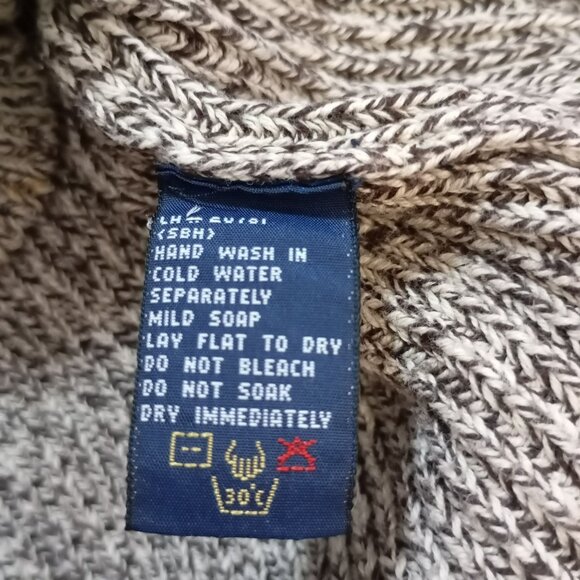 Tommy Hilfiger Mens XL Beige Crewneck Sweater 100% Cotton Made In India - Picture 14 of 15